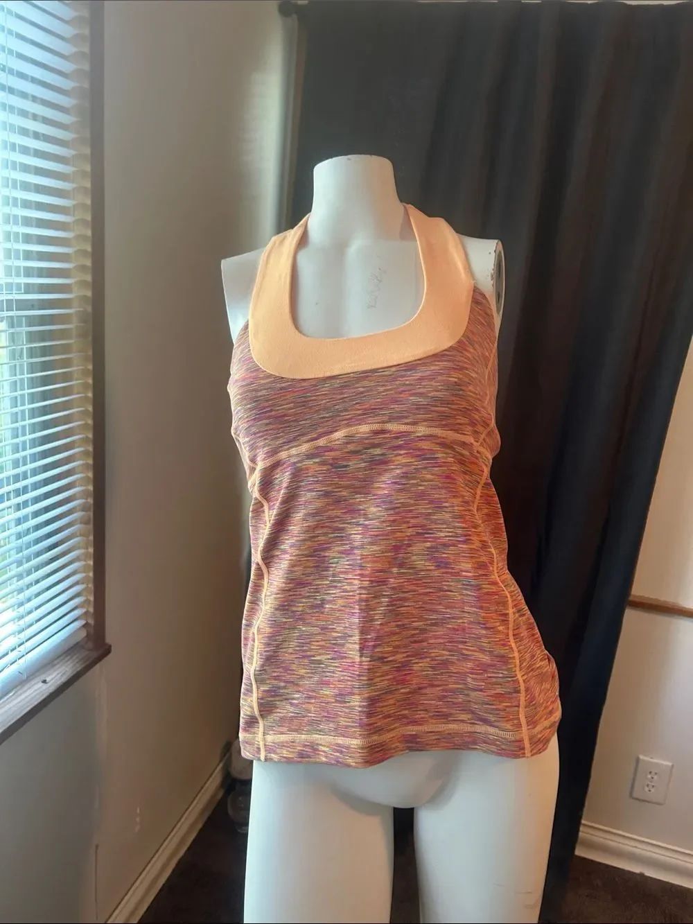 Lululemon multicolor Space-Dyed Athletic Tank with Peach Trim